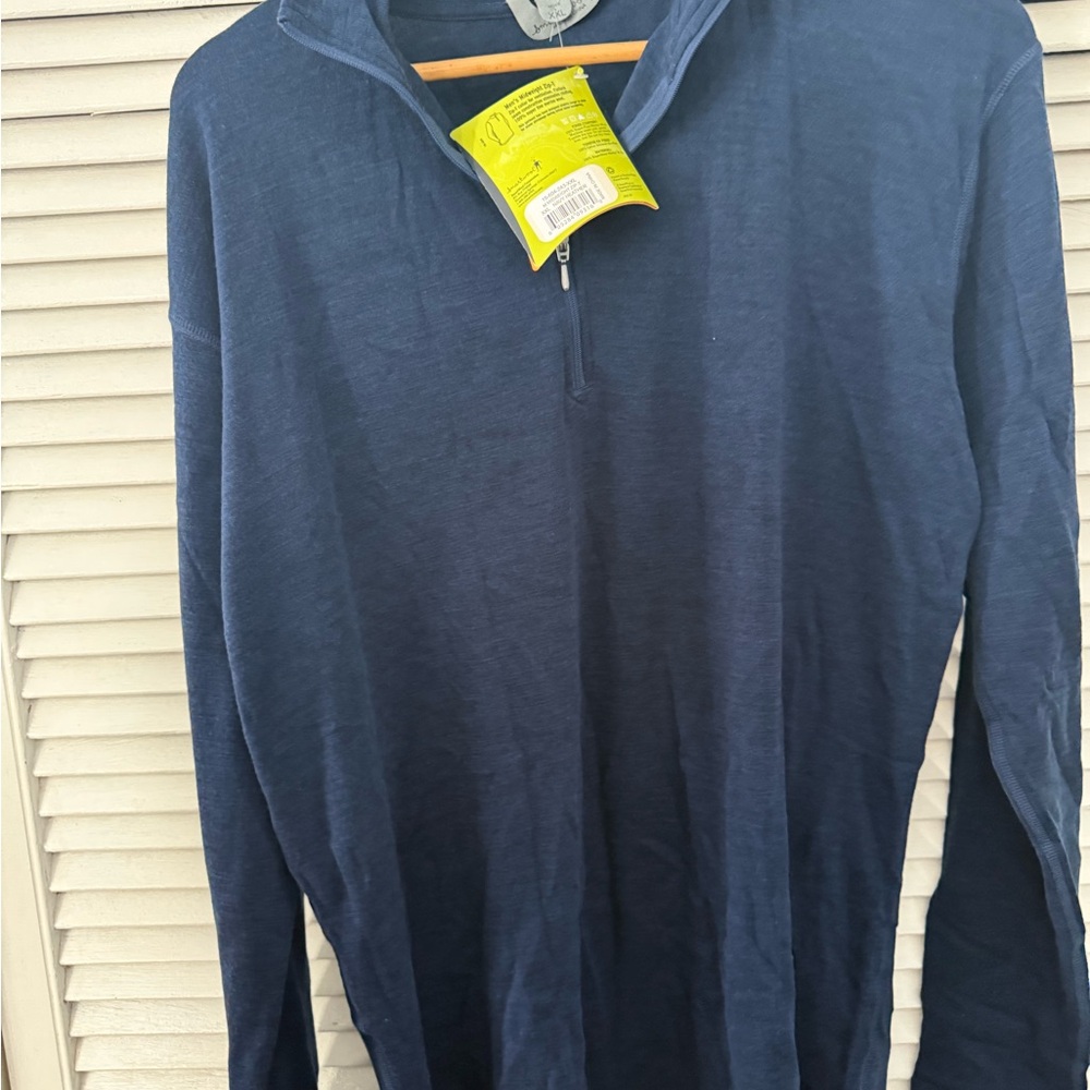 Smartwool merino wool Navy Heather Midweight Zip